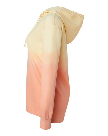 MV Sport Women's French Terry Ombré Hooded Sweatshirt W20185 #color_Sunray/ Creamsicle