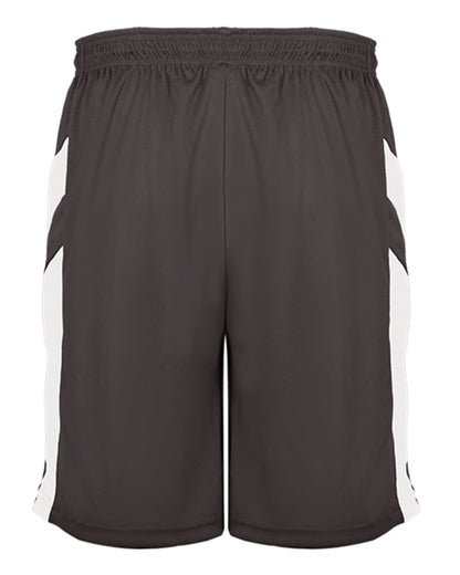 Alleson Athletic Youth B-Pivot Rev. Shorts 2266 #color_Graphite/ White