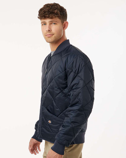 Dickies Men's Diamond Quilted Jacket 6124 #colormdl_Dark Navy
