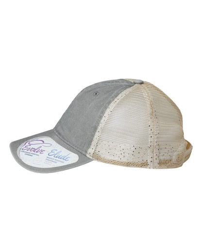 Infinity Her Women's Washed Mesh-Back Cap TESS #color_Light Grey/ Polka Dots