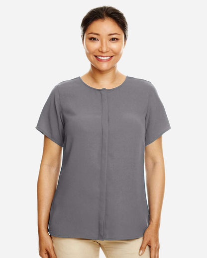 Devon & Jones Women's Perfect Fit™ Crepe Blouse DP612W #colormdl_Graphite