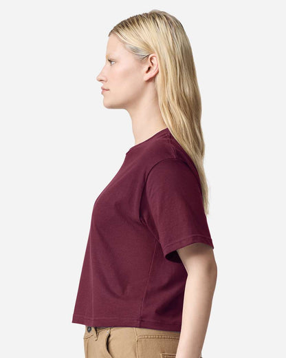 American Apparel Women's Fine Jersey Boxy Tee 102 #colormdl_Burgundy