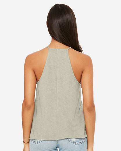 BELLA + CANVAS Women's Flowy High-Neck Tank 8809 #colormdl_Heather Stone