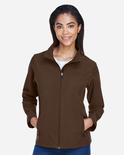Team 365 Women's Leader Soft Shell Jacket TT80W #colormdl_Sport Dark Brown