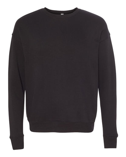 BELLA + CANVAS Unisex Sponge Fleece Drop Shoulder Crewneck Sweatshirt 3945 #color_Black