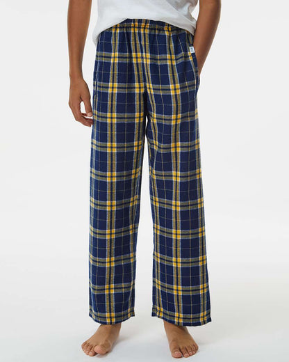 Boxercraft Youth Flannel Pants BY6624 #colormdl_Navy/ Gold