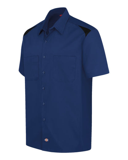 Dickies Men's Tall Short Sleeve Performance Team Shirt 05T #color_Cobalt Blue/ Black