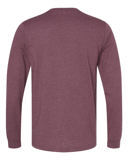 BELLA + CANVAS Heather CVC Long Sleeve Tee 3501CVC #color_Heather Maroon