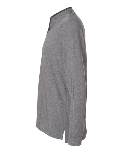 Adidas Men's Henley Long Sleeve T-Shirt A597 #color_Grey Five Melange