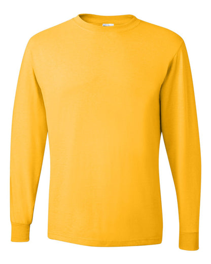 JERZEES Men's Dri-Power® Long Sleeve 50/50 T-Shirt 29LSR #color_Island Yellow