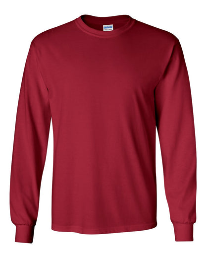 Gildan Unisex Ultra Cotton® Long Sleeve T-Shirt 2400 #color_Cardinal Red