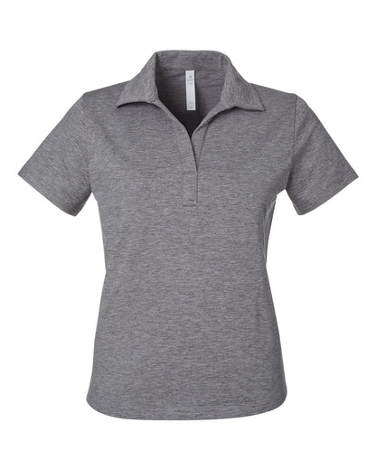 Glyder Women's Fairway Marbled Jersey Polo PDP7058 #color_Ash Grey
