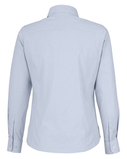 Devon & Jones Women's CrownLux Performance® Microstripe Dress Shirt DG537W #color_Navy/ White