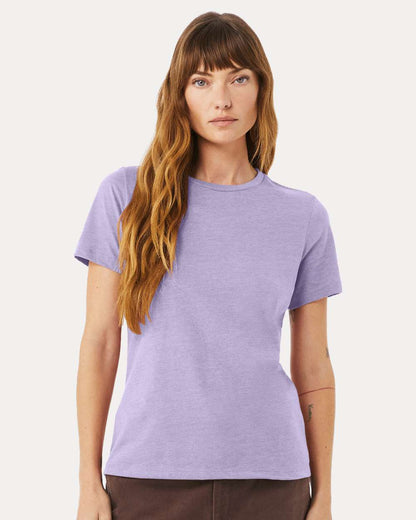 BELLA + CANVAS Women’s Relaxed Fit Heather CVC Tee 6400CVC #colormdl_Heather Dark Lavender