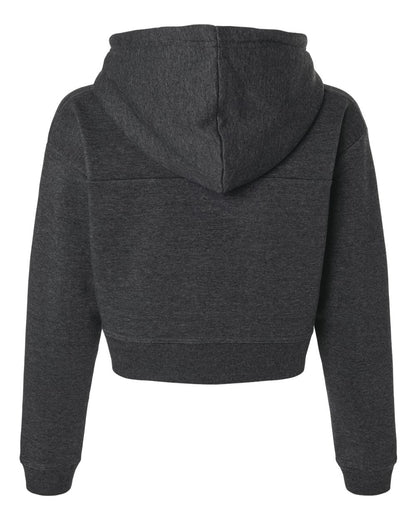 Boxercraft Women's Cropped Fleece Hooded Sweatshirt BW5404 #color_Charcoal Heather